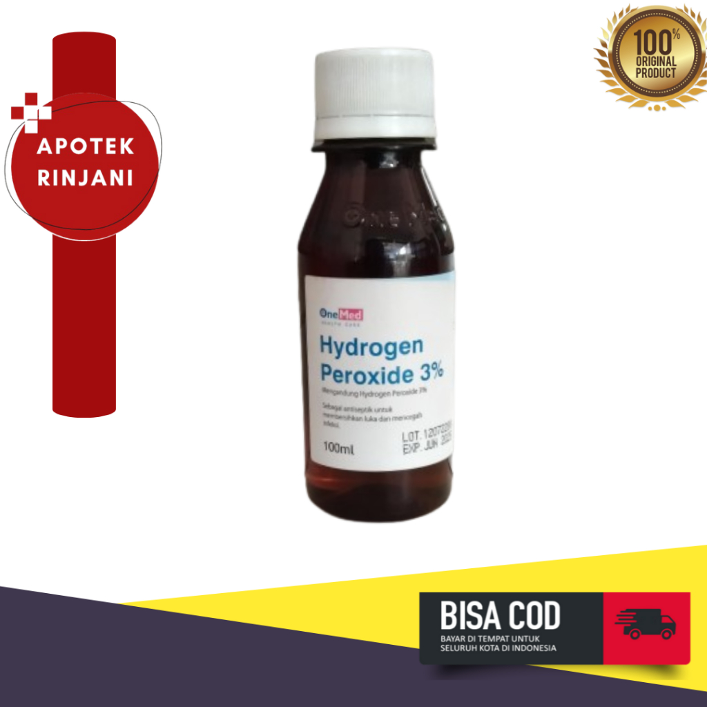 Jual HYDROGEN PEROXIDE 3% ONEMED ANTISEPTIK LUKA (100 ML) | Shopee ...