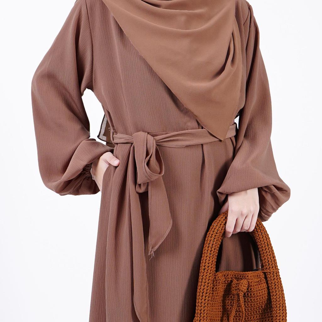 Jual Safeeya Abaya Simple wanita muslim Flowly by Zafarnaz | Shopee ...