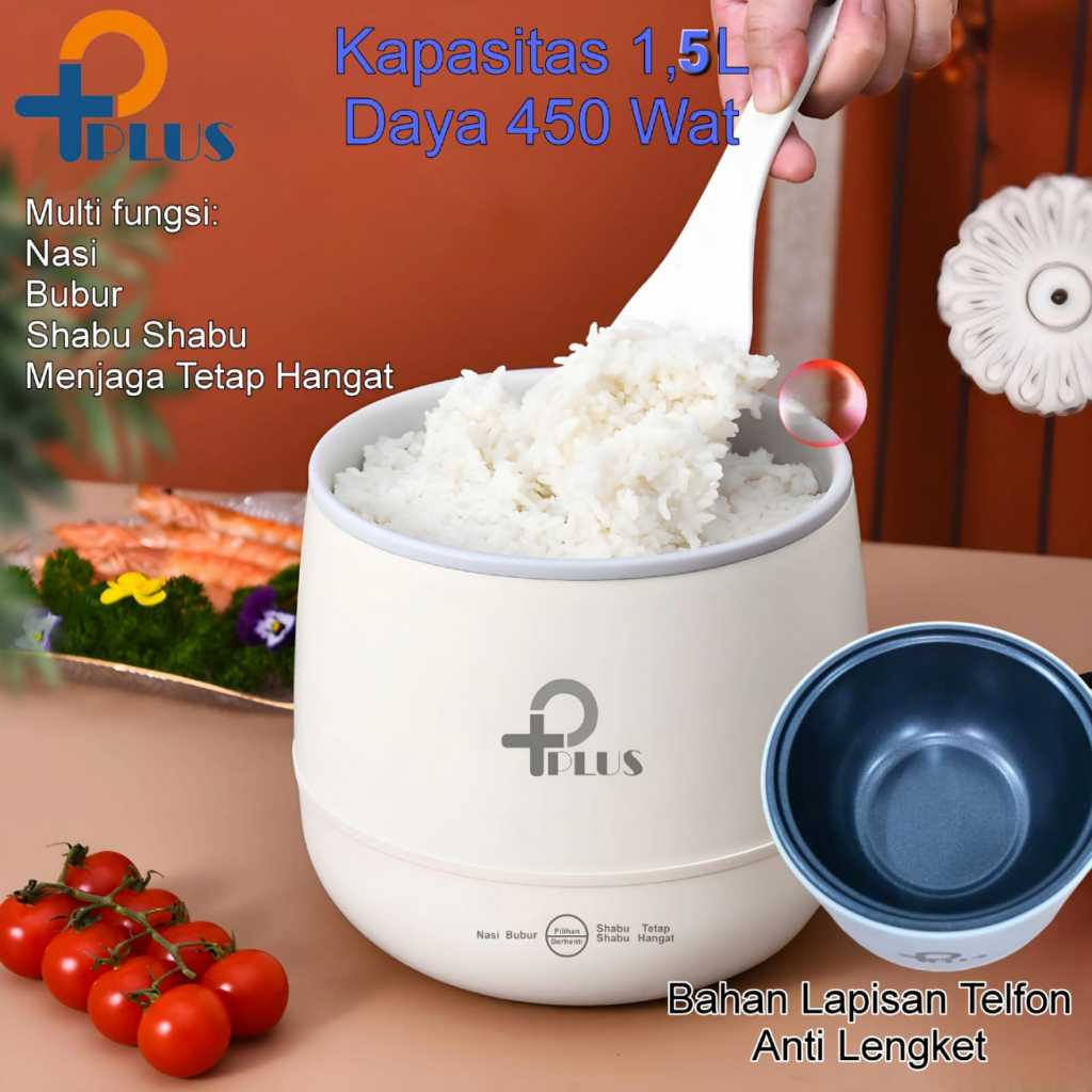 Jual [ PPLUS ] Magic com mini 1,5 Liter Anti Lengket Serbaguna Rice
