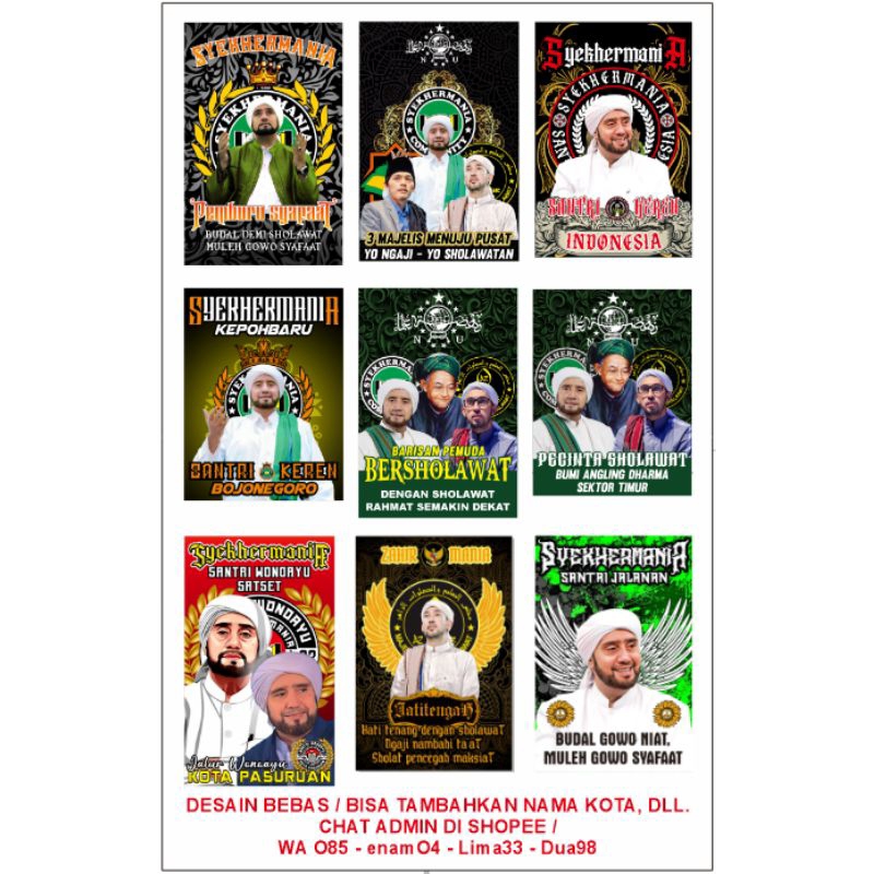 Jual Bendera Sholawat Syekhermania Az Zahir Pecinta Habib Syech NU ...