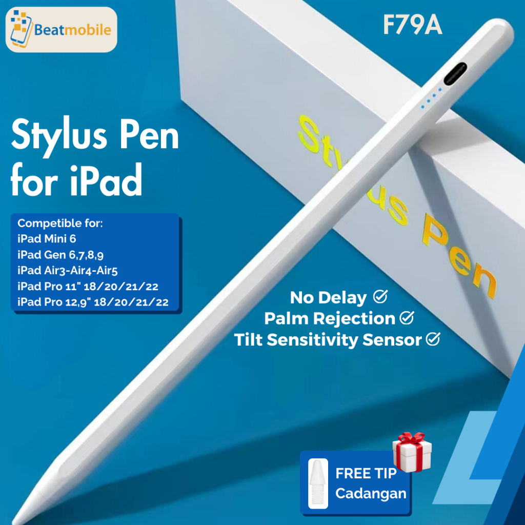 Active Stylus Pen with Palm Rejection for iPad Air 4/5 iPad Pro 11