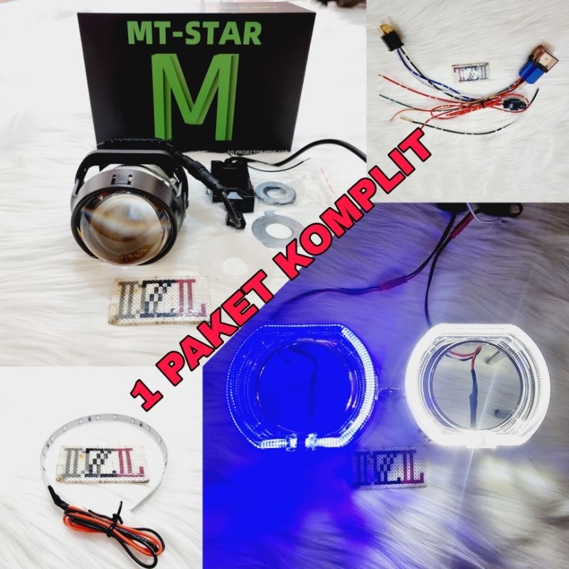 Jual Paket Komplit Lampu Utama Biled Mt Star N Inch Projector