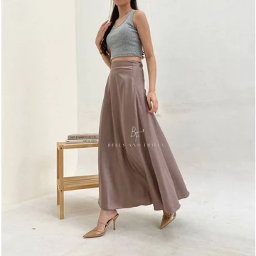 KANSHA Rok Lilit Satin Rok Kondangan A Line Flare Bawahan Kebaya B1084