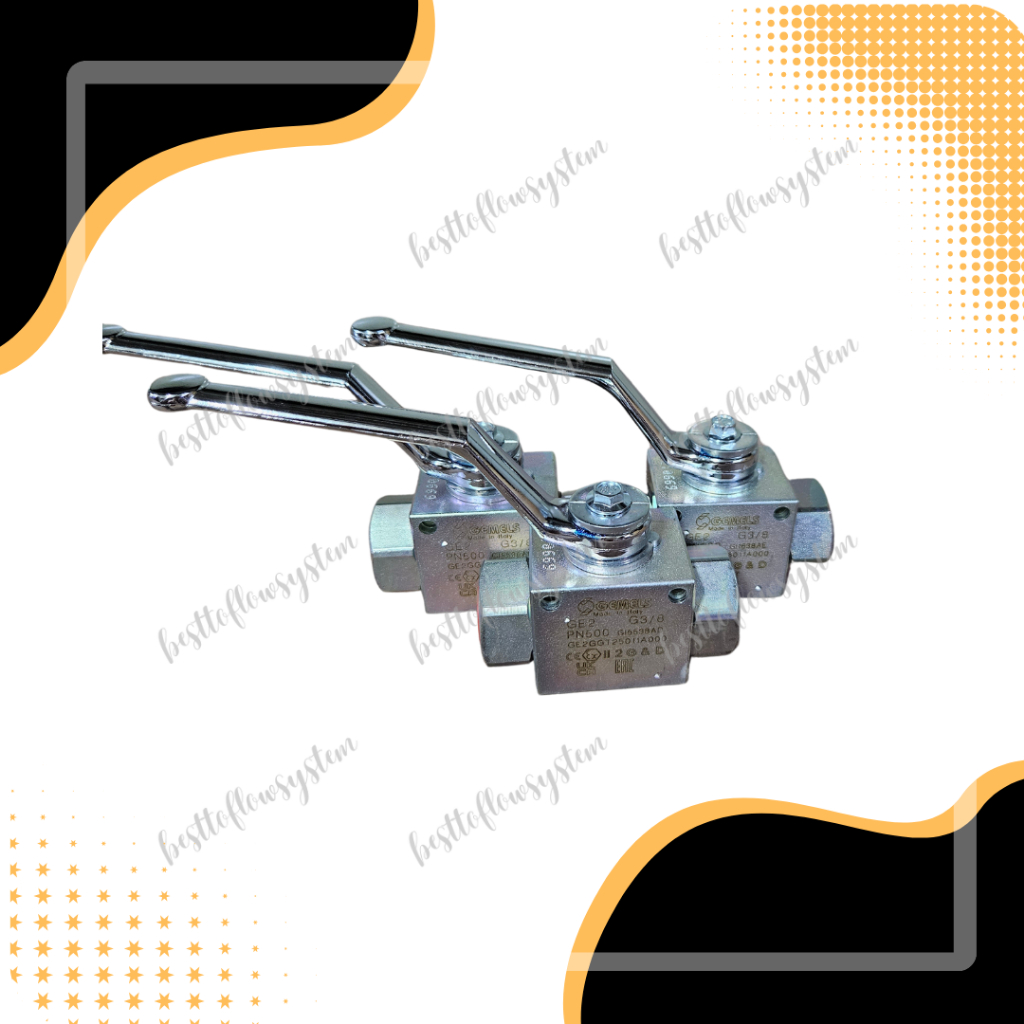 Jual GEMELS hydraulic ball valve 2 way GE2 N3/8" NPT stop kran hidrolik