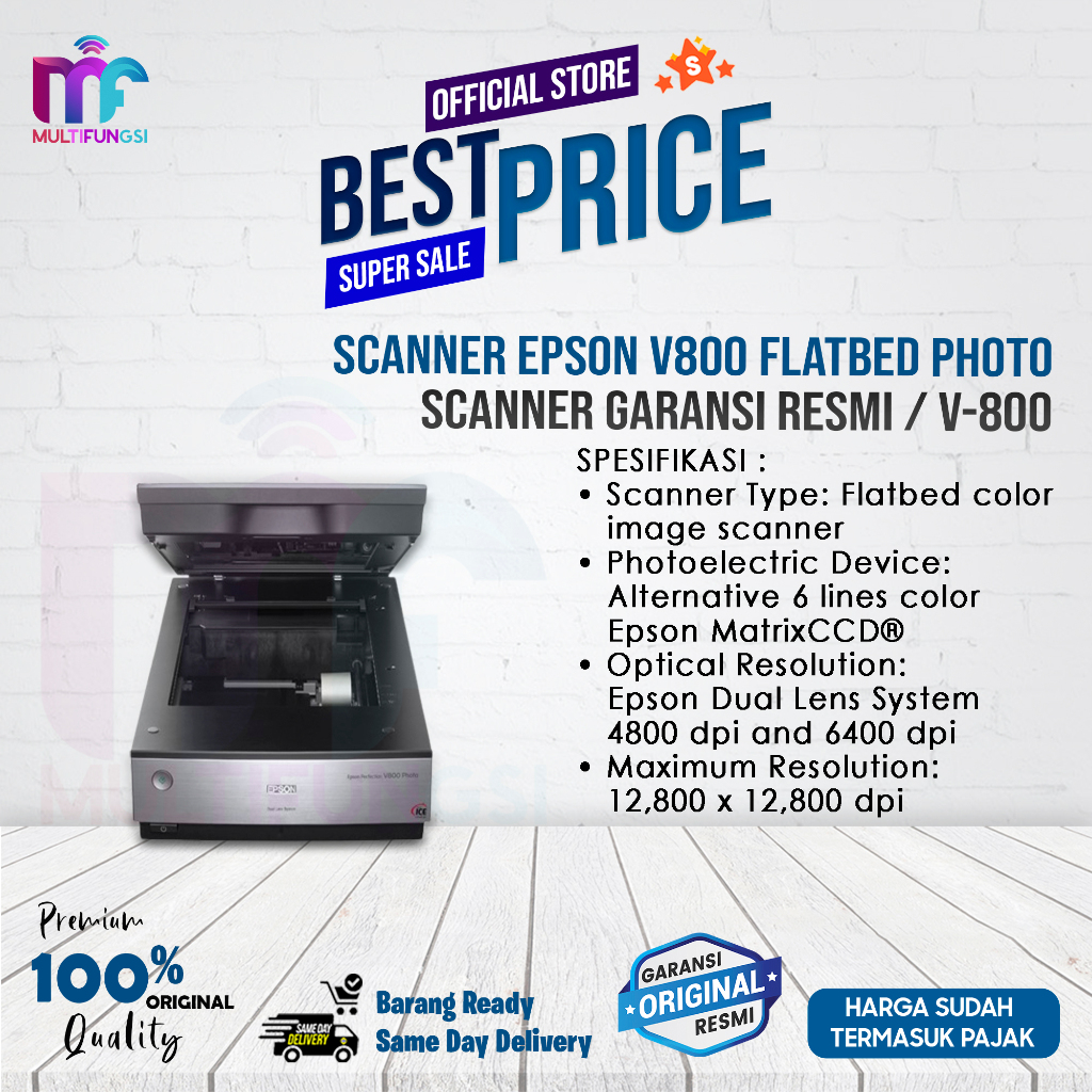 Jual Scanner EPSON V800 Flatbed Photo Scanner Garansi Resmi | Shopee ...