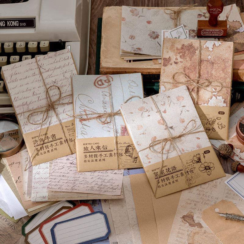 Jual [HARU] Fingertips Temperature Deco Paper Antique Design Journaling