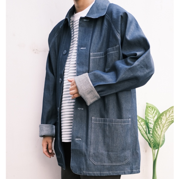Jual AME Denim Chore Jacket Raglan | Shopee Indonesia