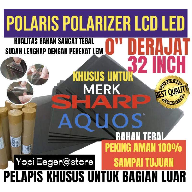 Jual Polaris Polarizer Lcd Led Sharp Inch Derajat Lapisan Plastik