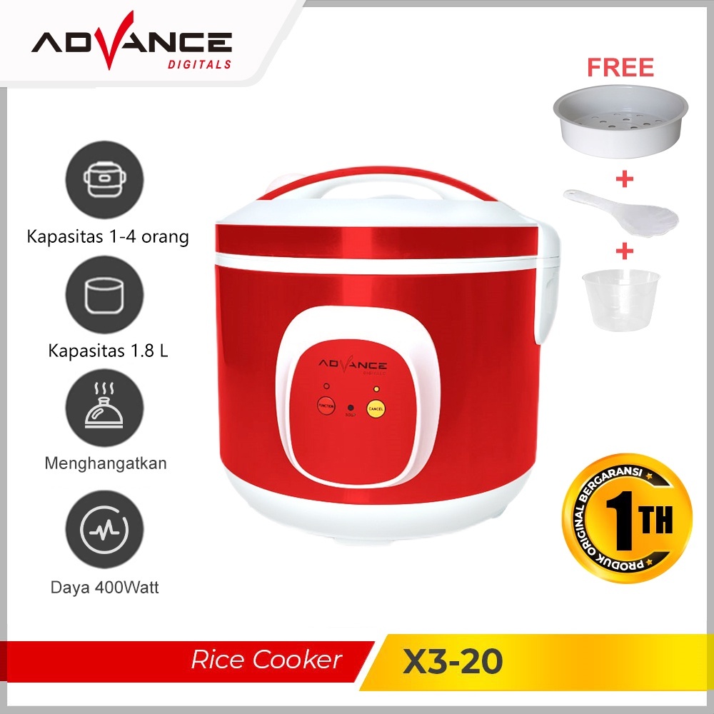 Jual Advance X3-20 Rice Cooker Kapasitas 1,8 Liter Daya 400 Watt ...