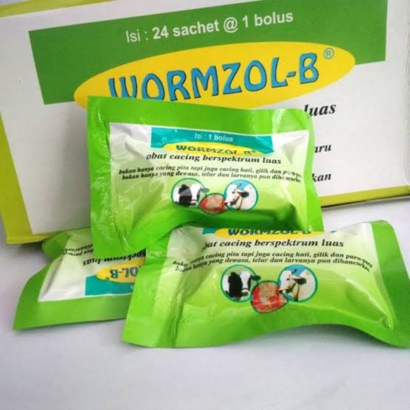 Jual Wormzol B 1 Bolus Obat Cacing Paru Paru, Gilik, Pita, Dan Hati ...