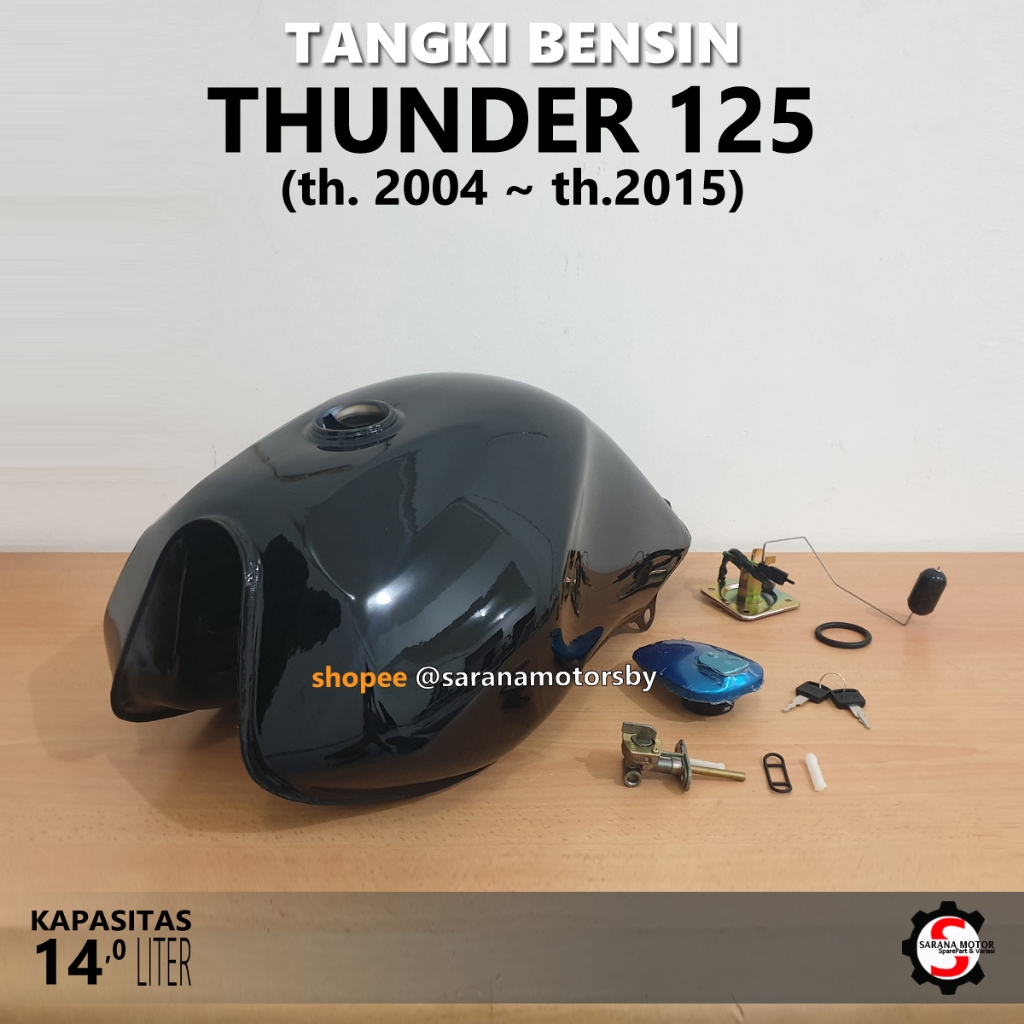 Jual Tangki Tengki Bensin Fuel Tank Suzuki Thunder 125 Hitam Biru Tebal