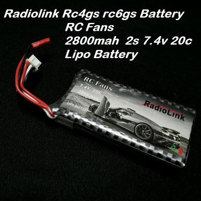 Batteria Lipo 7.4V 2800mAh 20C 2S Per Trasmettitori Radiolink RC3S, RC4GS, RC6GS