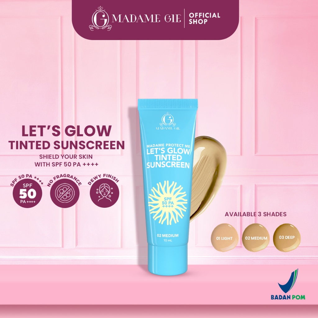 Jual Madame Gie Madame Protect Me Lets Glow Tinted Sunscreen Spf 50 Pa Multipurpose 35ml 3166