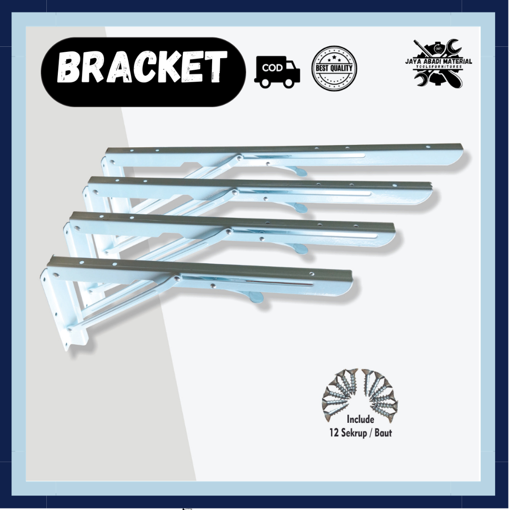 Jual [JAM] Bracket Siku Rak Lipat 14