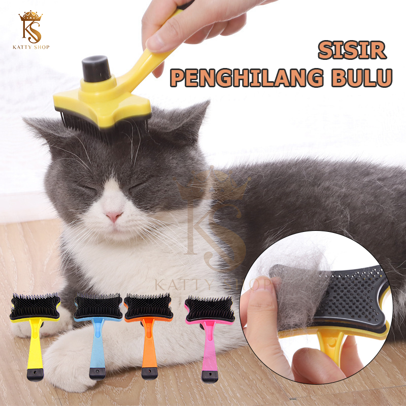 Jual Sisir Tombol Kucing Sisir Bulu anjing Otomatis Sisir Bulu Kucing