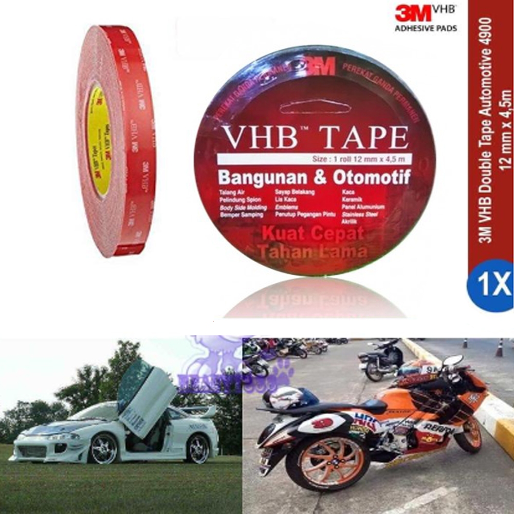 Jual Lem Perekat Serbagunan Lem 3M VHB Double Tape Automotive 4900 Size