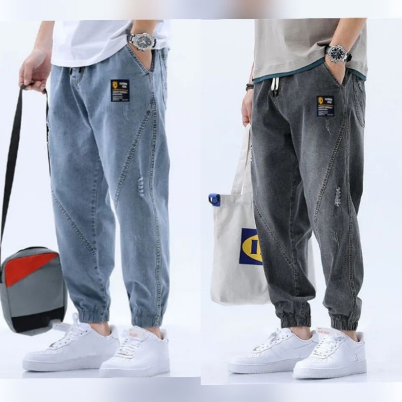 Jual Terlaris Celana Panjang Pria Jogger Jeans Vintage Denim Stretch Best Seller Shopee