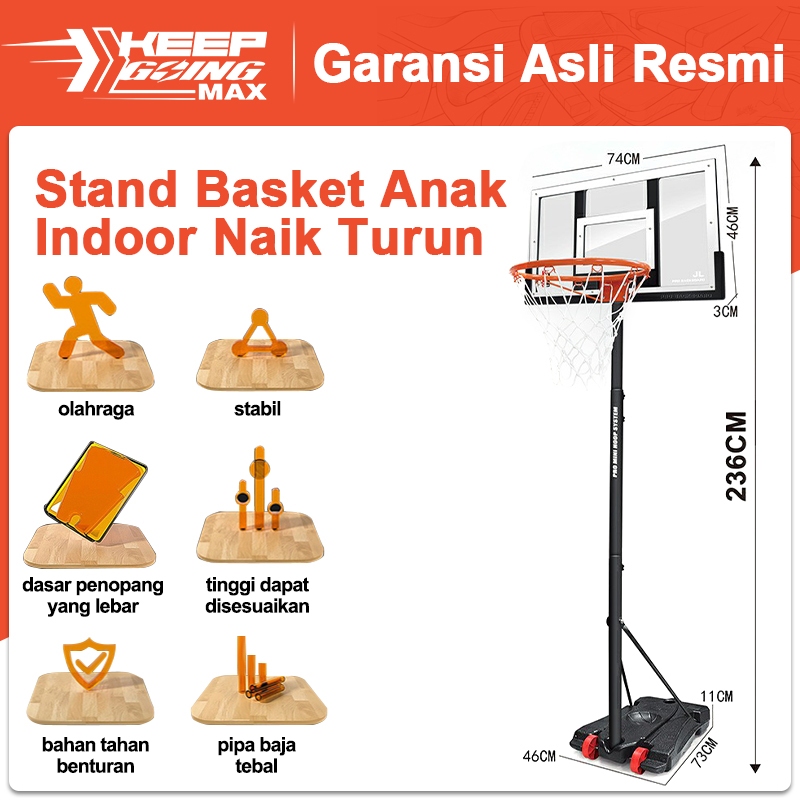 Jual Keep Going Max Stand Bola Basket Stand Basket Anak Indoor Rumah Naik Turun Stand Bola Basket Outdoor Bergerak Peralatan Olahraga Shopee Indonesia