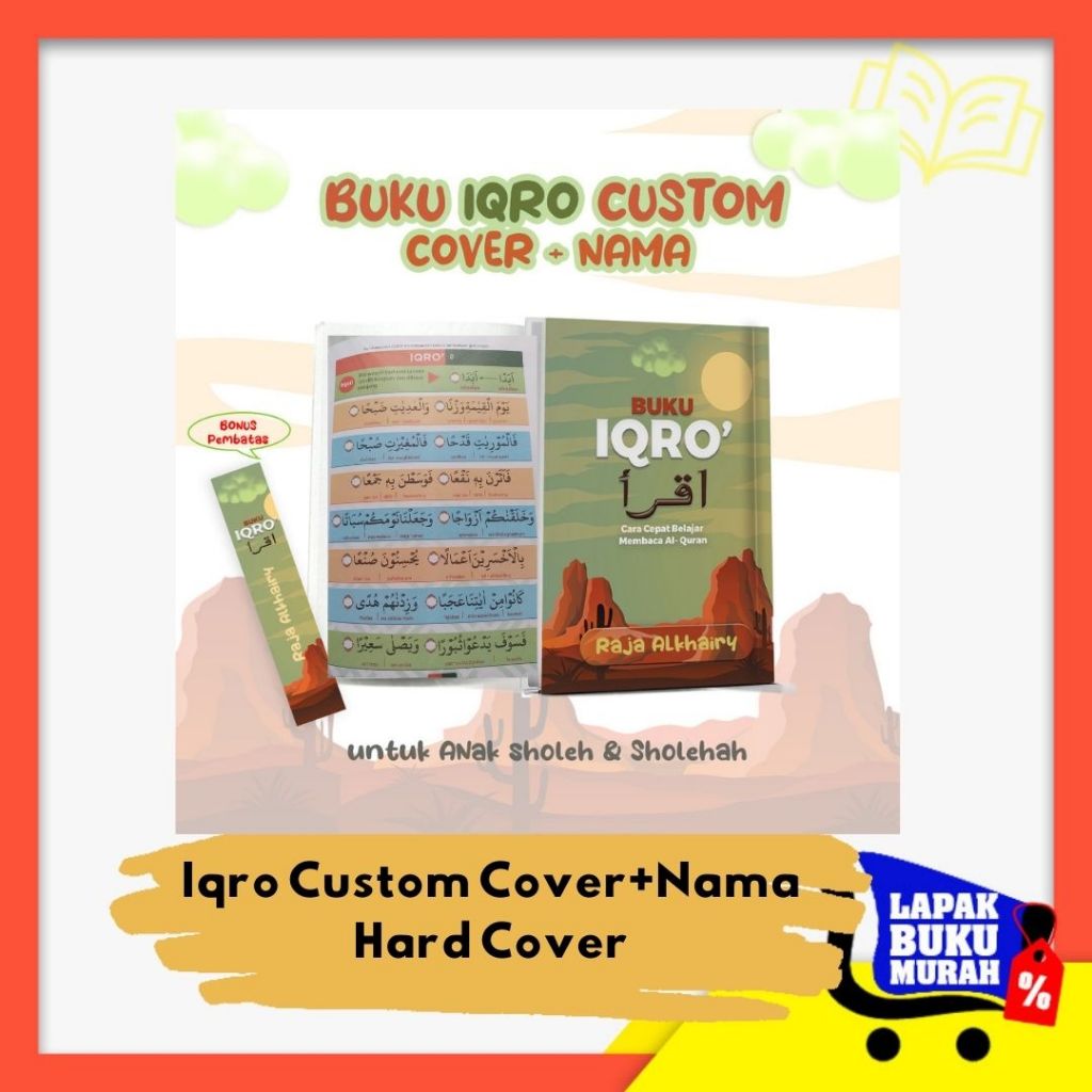 Jual Buku Iqro Custom Cover + Nama Dan Bisa Pakai Foto Untuk Anak ...