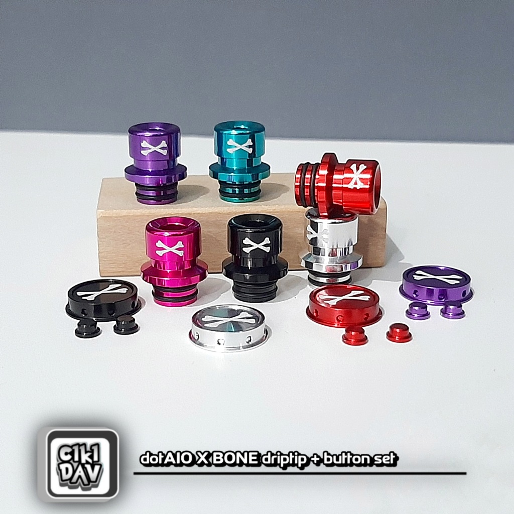 Jual dotAIO X BONE driptip + button set | Shopee Indonesia