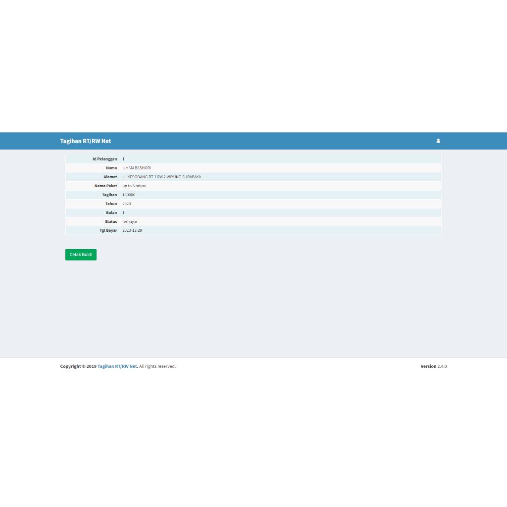 Jual Source code aplikasi pembayaran tagihan Internet RT RW berbasis ...