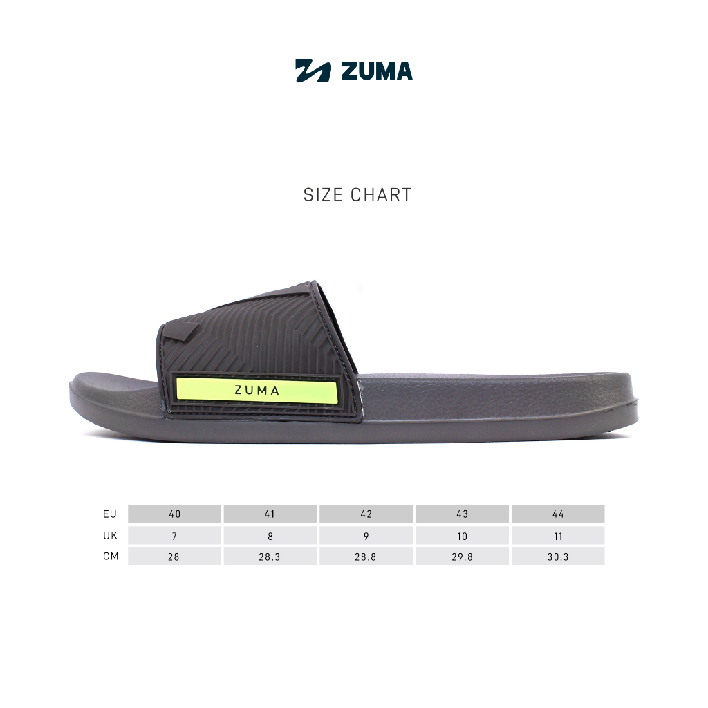 Fenty slides size different chart