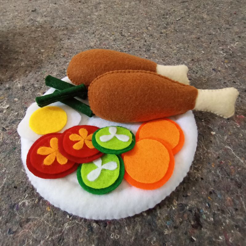 Jual MAINAN MASAKAN ANAK TEMA AYAM GORENG DARI KAIN FLANEL | Shopee ...