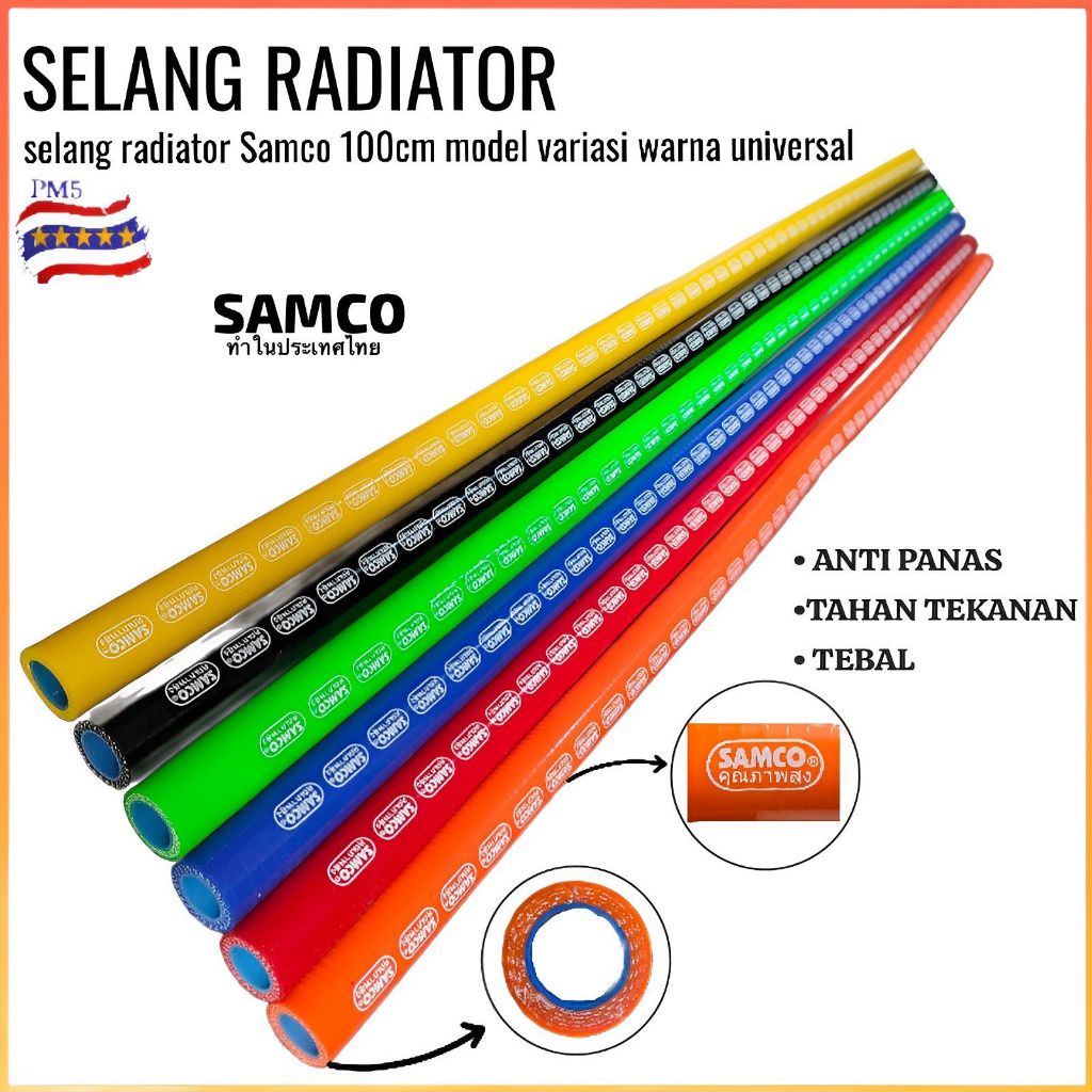 Jual slang radiator Samco Thailand 1 meter universal pnp untuk motor ...