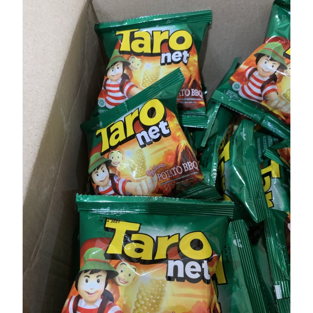 Jual Taro Net 9gr rasa potato bbq per 10 BUNGKUS | Shopee Indonesia