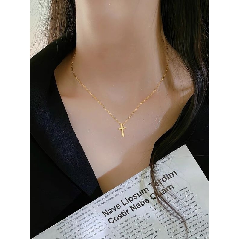 Jual M3 kalung salib simple titanium asli | Shopee Indonesia
