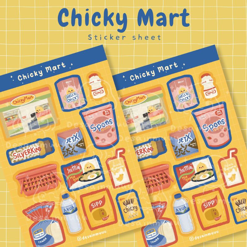 Jual Sticker sheet Chicky Mart journal deco by desainmuuu | Shopee ...