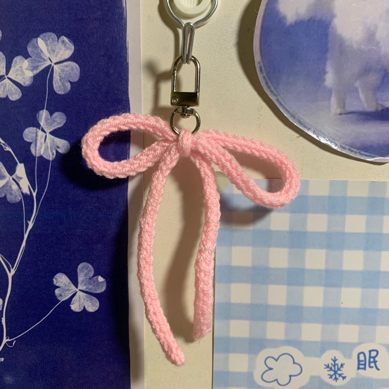 Jual Bag Charm Ribbon Crochet Keychain Pita Gantungan Kunci | Shopee ...