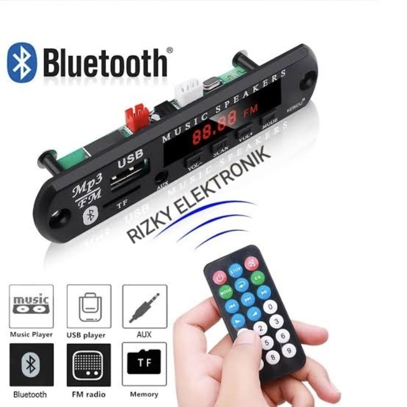 Jual Kit Panel MP3 USB TF Card + Radio FM Bluetooth 4 Tombol Kualitas ...