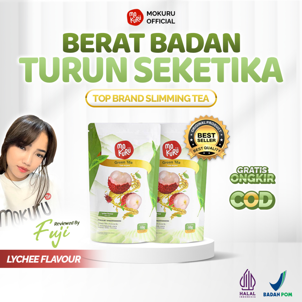 Jual Mokuru Slimming Tea Rasa Leci Paket 2 Pack | Teh Hijau Diet ...
