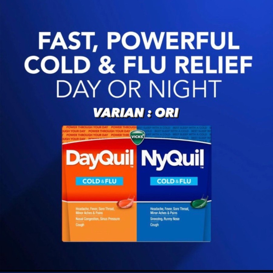 Jual Vicks Dayquil Nyquil Severe Cold & Flu | Shopee Indonesia