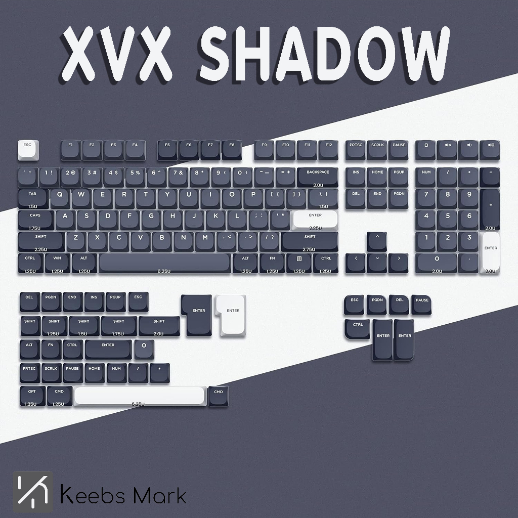 Jual XVX Shadow Keycaps - Doubleshot PBT 144 Keys Mechanical Keyboard ...