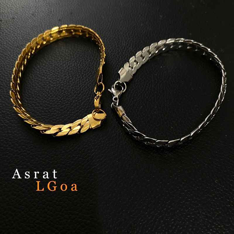 Jual Asrat Lgoa - Gelang Titanium Model Sisik Naga / Gelang Rantai ...