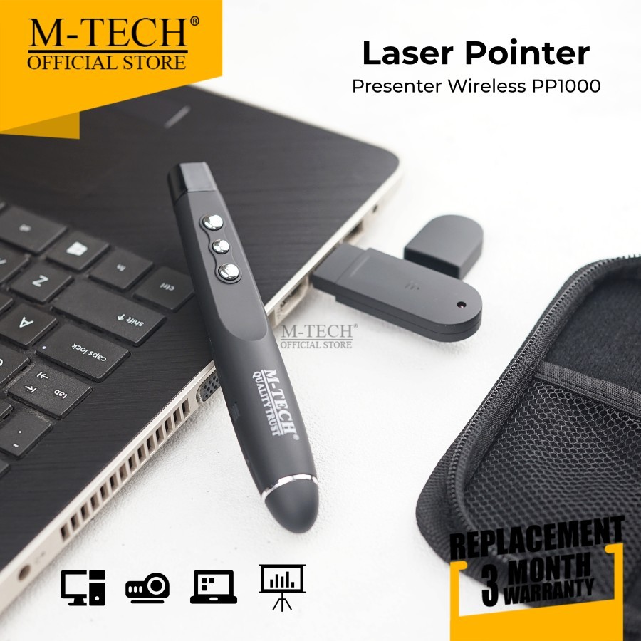 Jual Laser Pointer PP1000 M-Tech Original / Alat Presentasi Wireless ...