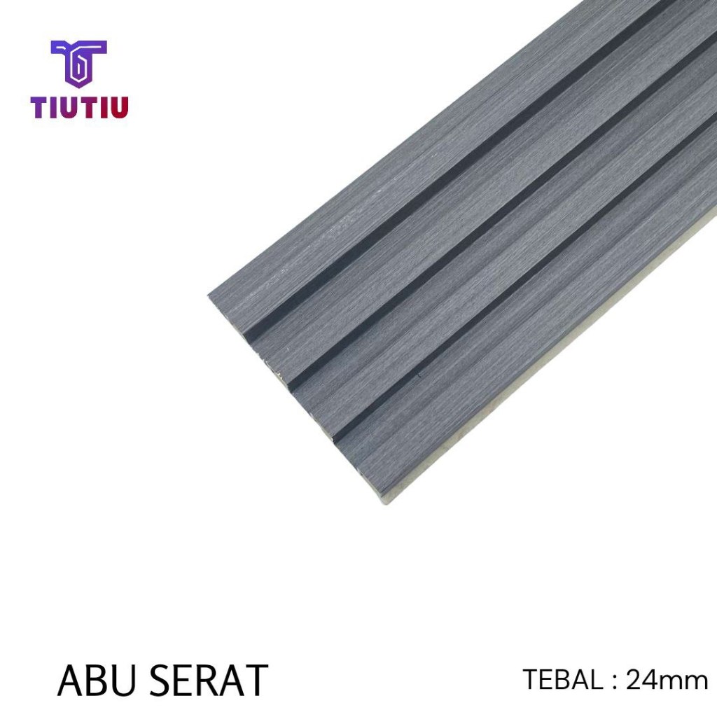 Jual WPC Wallpanel ABU SERAT 3 meter 300cm x 2.4cm | pvc Wall panel ...