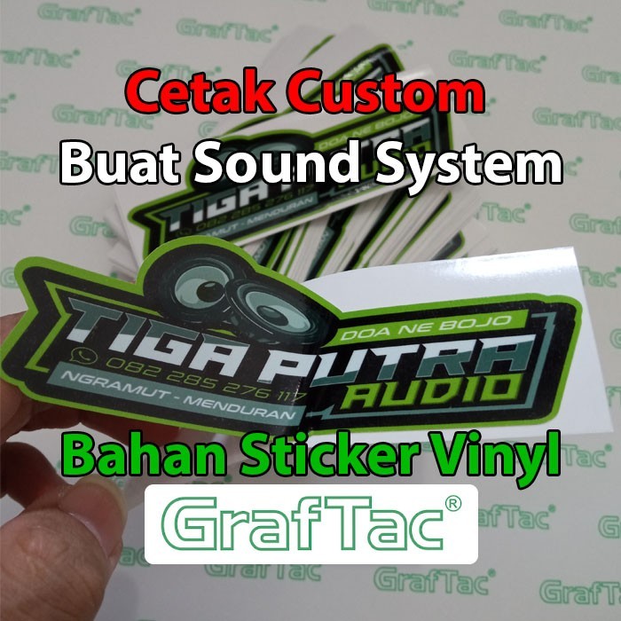 Jual Cetak Sticker Custom Vinyl Graftac DG6-Stiker Sound System ...