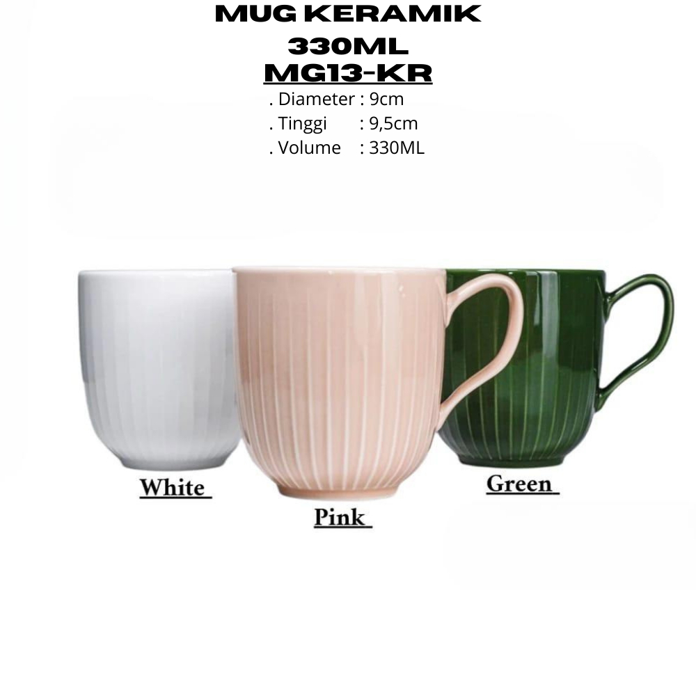 Jual Mug Keramik 330ML (3PCS) Polos BLANC Gelas Murah Serbaguna ...
