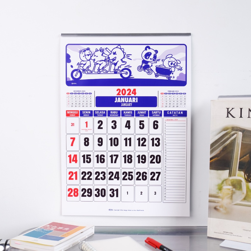 Jual CRSL Calendar 2024 I Kalender I Kalender Dinding I Timetable ...