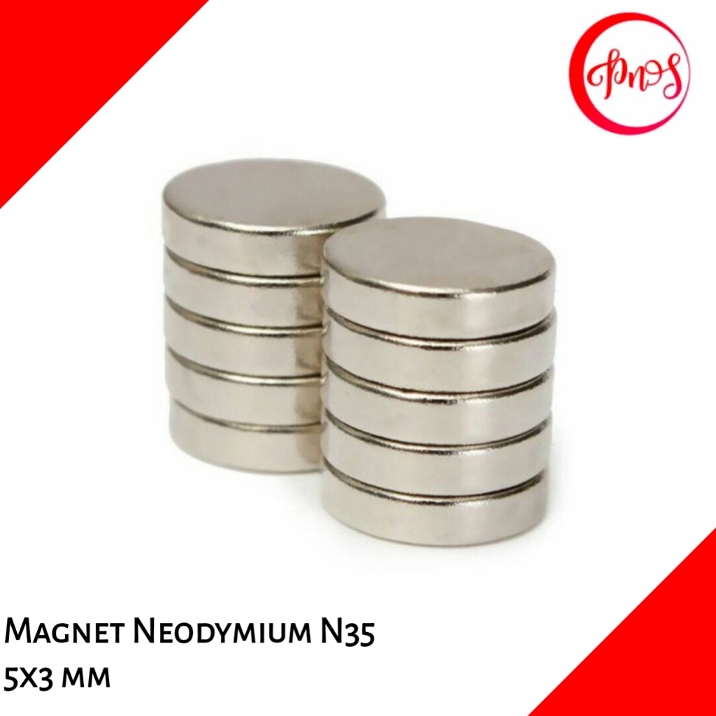 Jual Magnet Neodymium 5x3mm 5x3 mm 5 x 3 mm BULAT Neodymium SUPER KUAT ...