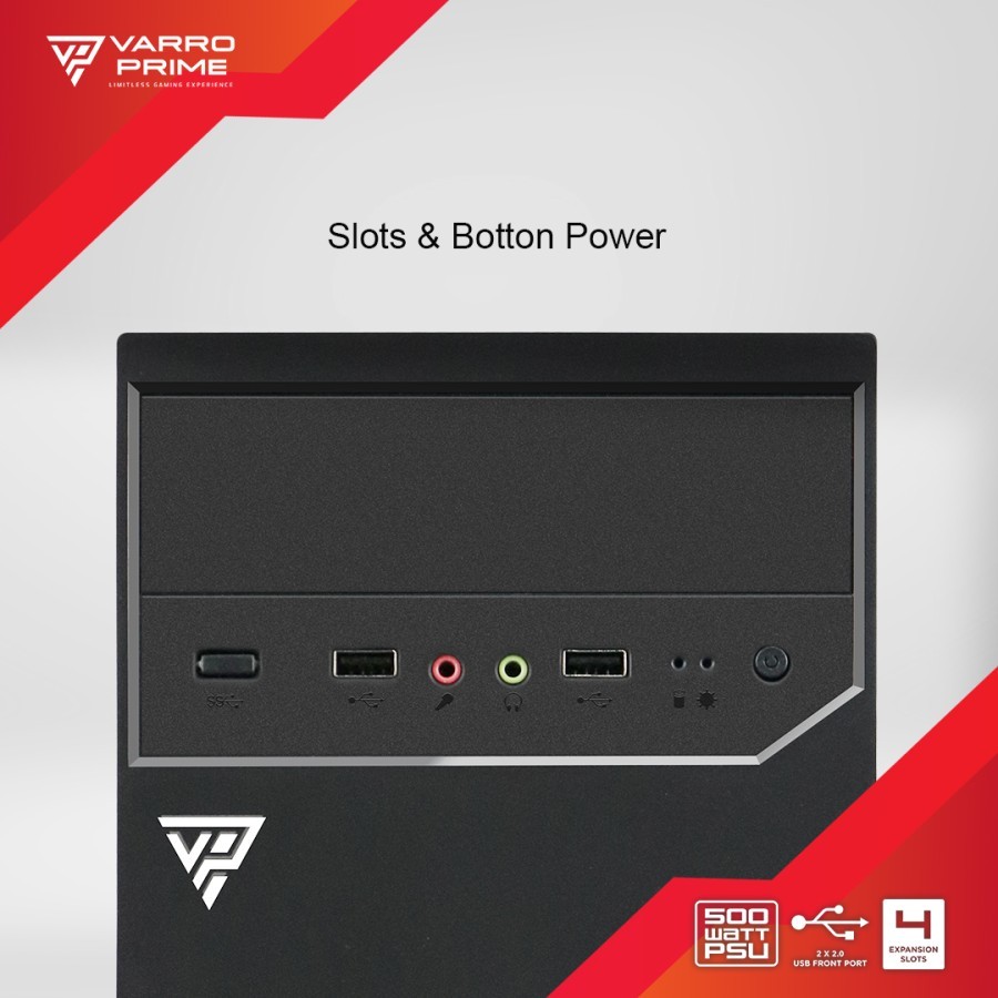 Jual Varro Prime Exo F17 EXOF17 Casing PC/Komputer m-ATX PSU 500W ...