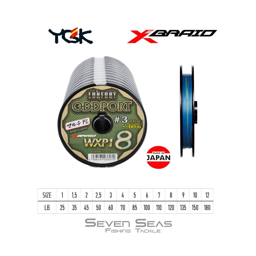 Jual YGK XBraid Lonfort Oddport WXP-1 8 100m Connecting Braid PE