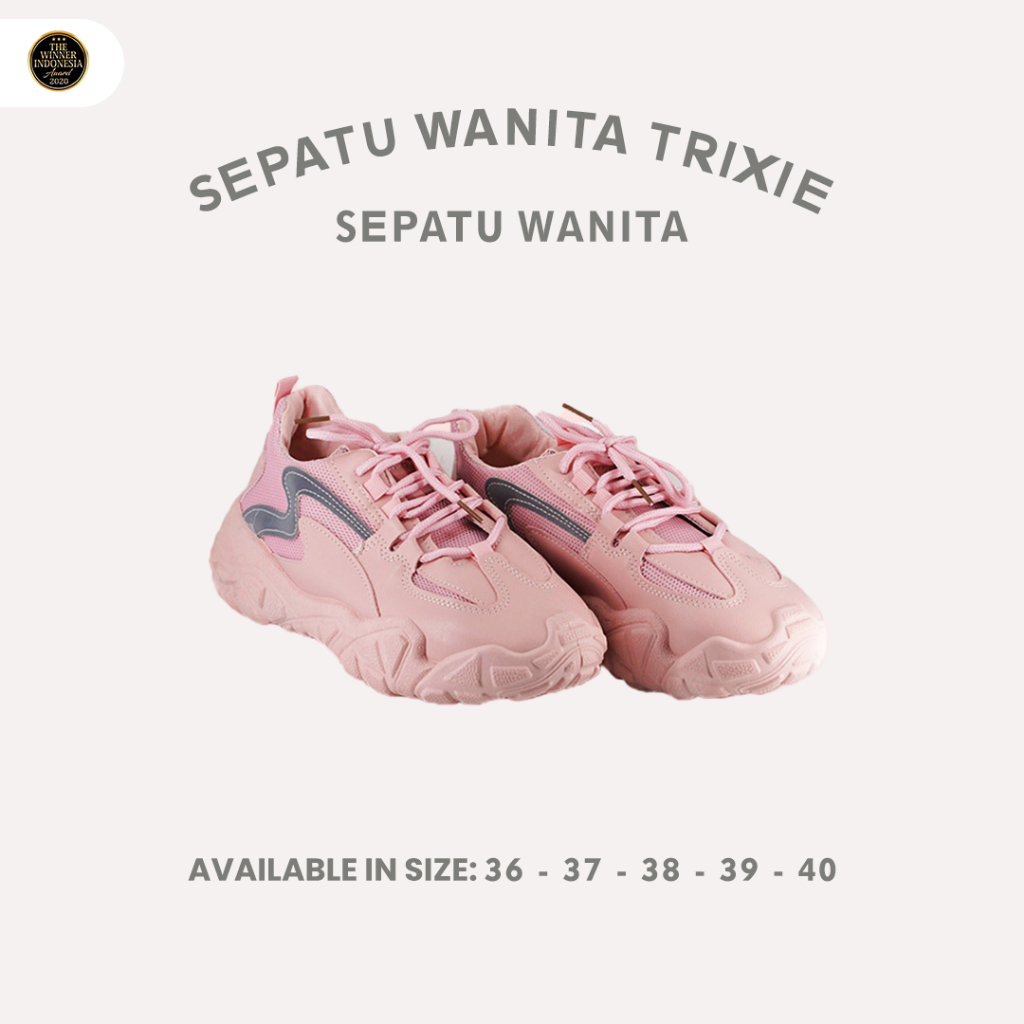 Jual Sepatu Sneakers Wanita Trixie in Pink Me and Mon | Sepatu Sneakers ...