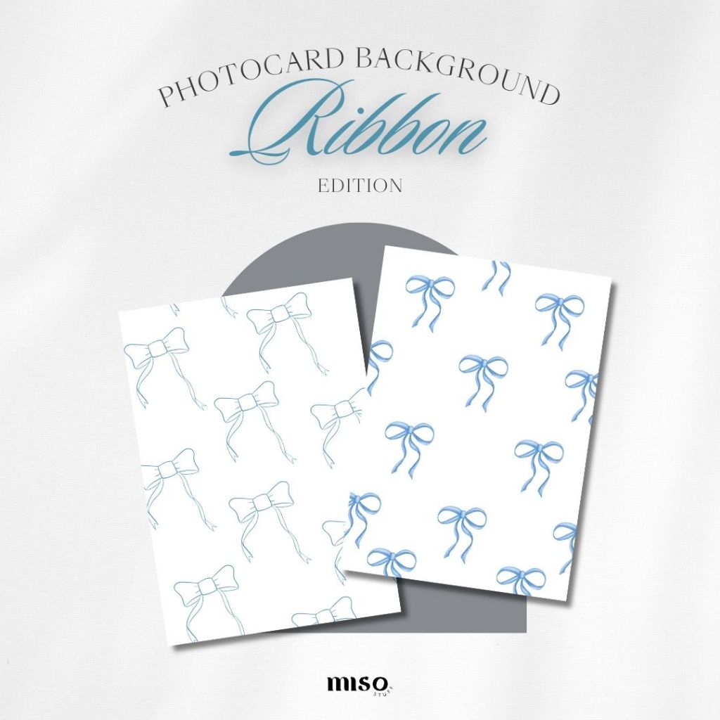 Jual Photocard Background RIBBON BLUE / Photocard Filler Background ...