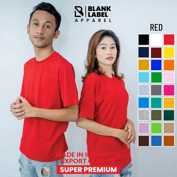 Kaos Polos Premium Blank Label Lengan Pendek Katun Combed