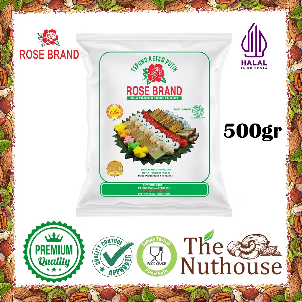 Jual ROSE BRAND TEPUNG KETAN Putih / Glutinous Rice Flour 500gr [HALAL ...