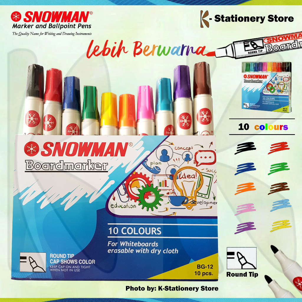 Jual ( Set isi 10 ) Spidol Papan Tulis / Original Whiteboard Marker ...
